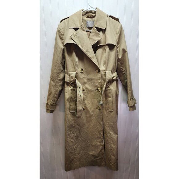 ASOS Beige Trench Coat With Belted Waist & Double-Breasted Button Closure - Picture 9 of 13